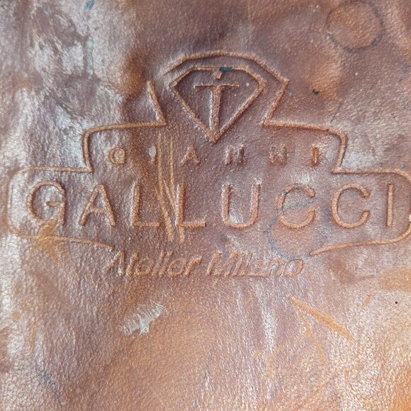 Gianni Gallucci Mens 11.5 / 44.5EU Navy Leather Dress Shoes Luxury Loafers $2211 main image 8